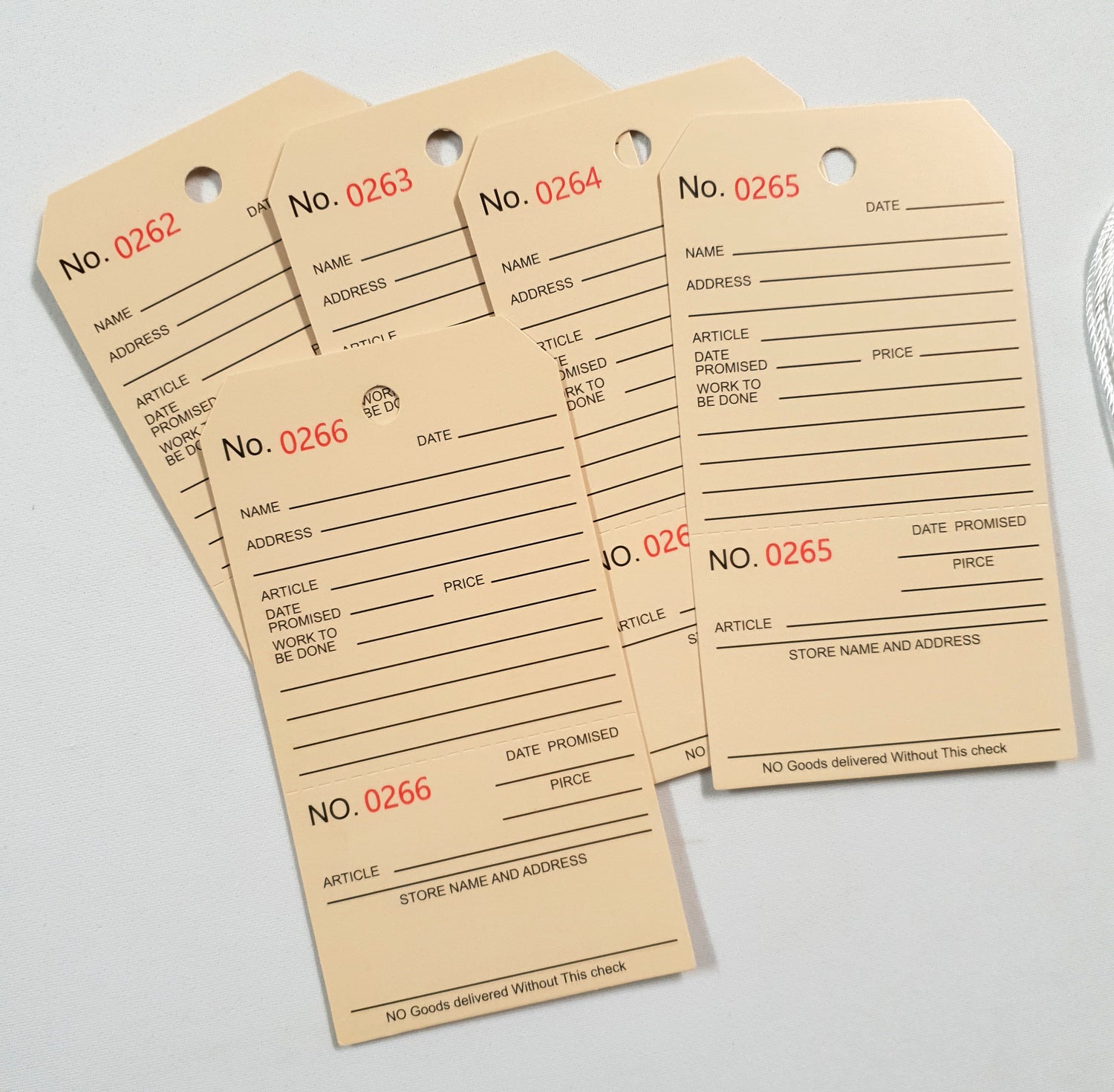 Repair Tags Set