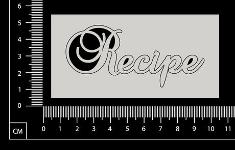 Elegant Word - Recipe - White Chipboard