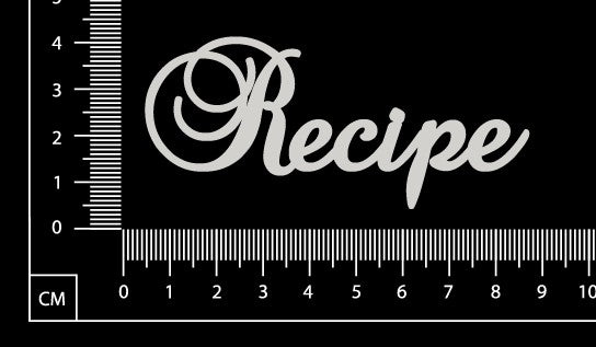 Elegant Word - Recipe - White Chipboard