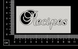Elegant Word - Recipes - White Chipboard