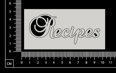Elegant Word - Recipes - White Chipboard