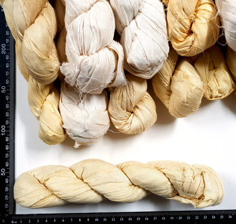 Reclaimed Sari Cotton Ribbon - Hank