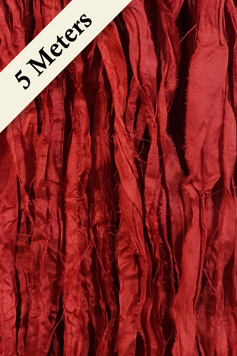 Reclaimed Sari Silk Ribbon - Rouge - 5m Pack – Whichcraft Do You Do