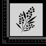 Wattle - A - Stencil - 100mm x 100mm