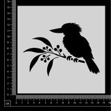 Kookaburra on Branch - A - Stencil - 150mm x 150mm