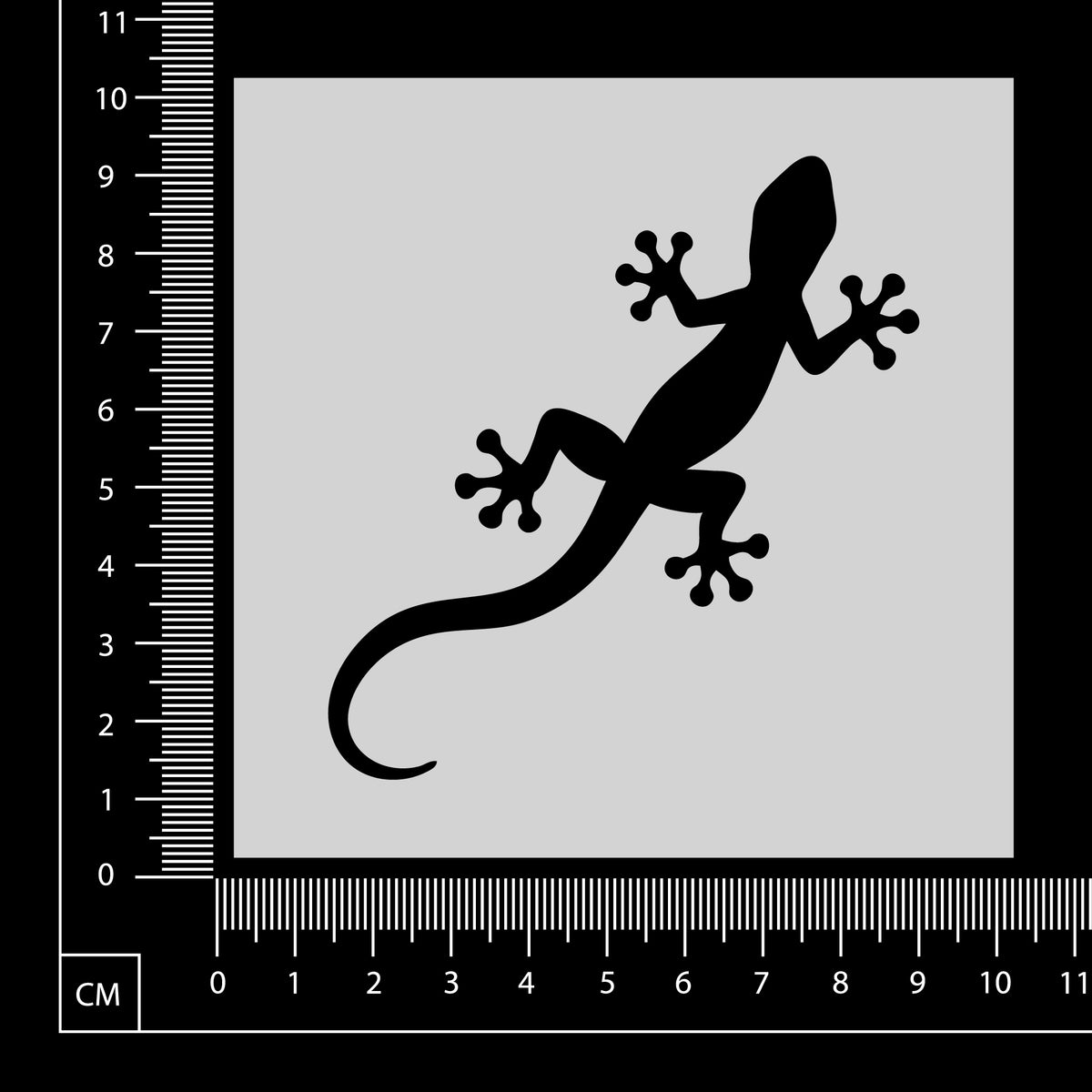 Gecko - A - Stencil - 100mm x 100mm