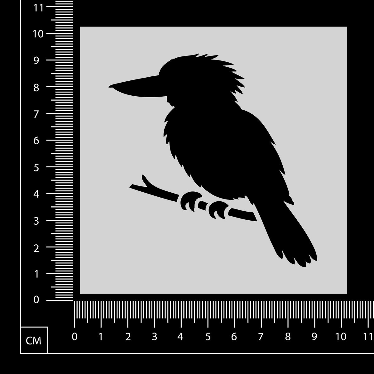 Kookaburra - B - Stencil - 100mm x 100mm