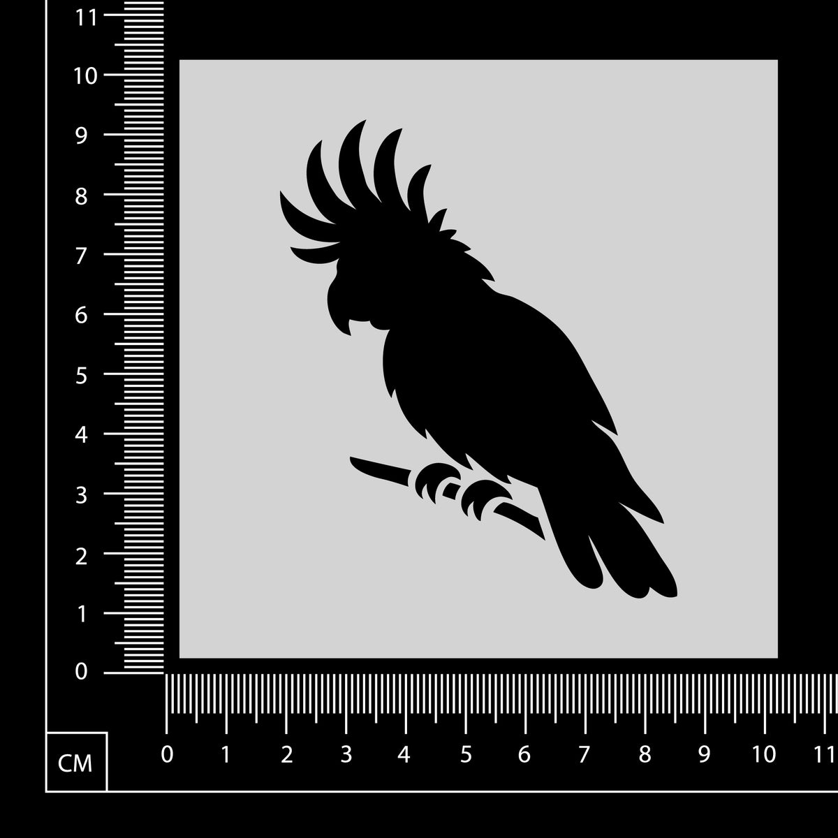 Cockatoo - B - Stencil - 100mm x 100mm