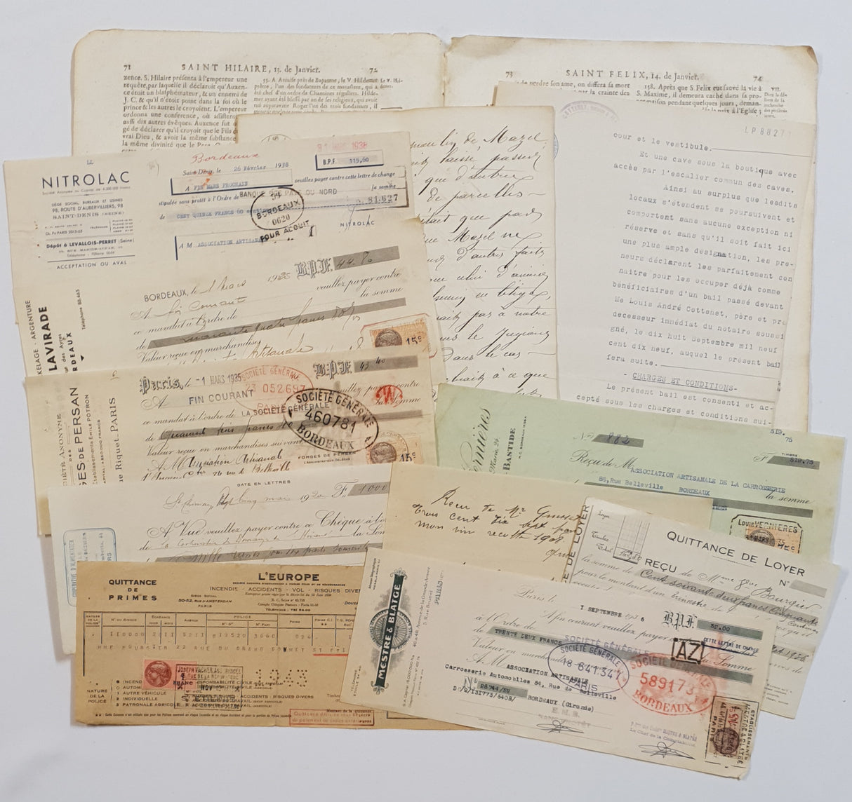 Antique Vintage Documents Bundle - SA