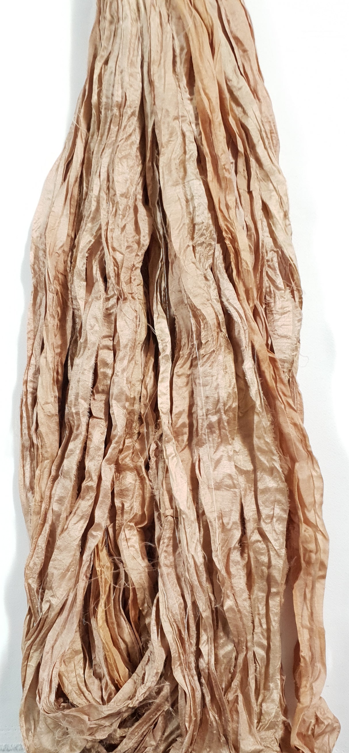 Reclaimed Sari Silk Ribbon - Tea - 5m Pack