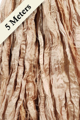 Reclaimed Sari Silk Ribbon - Tea - 5m Pack