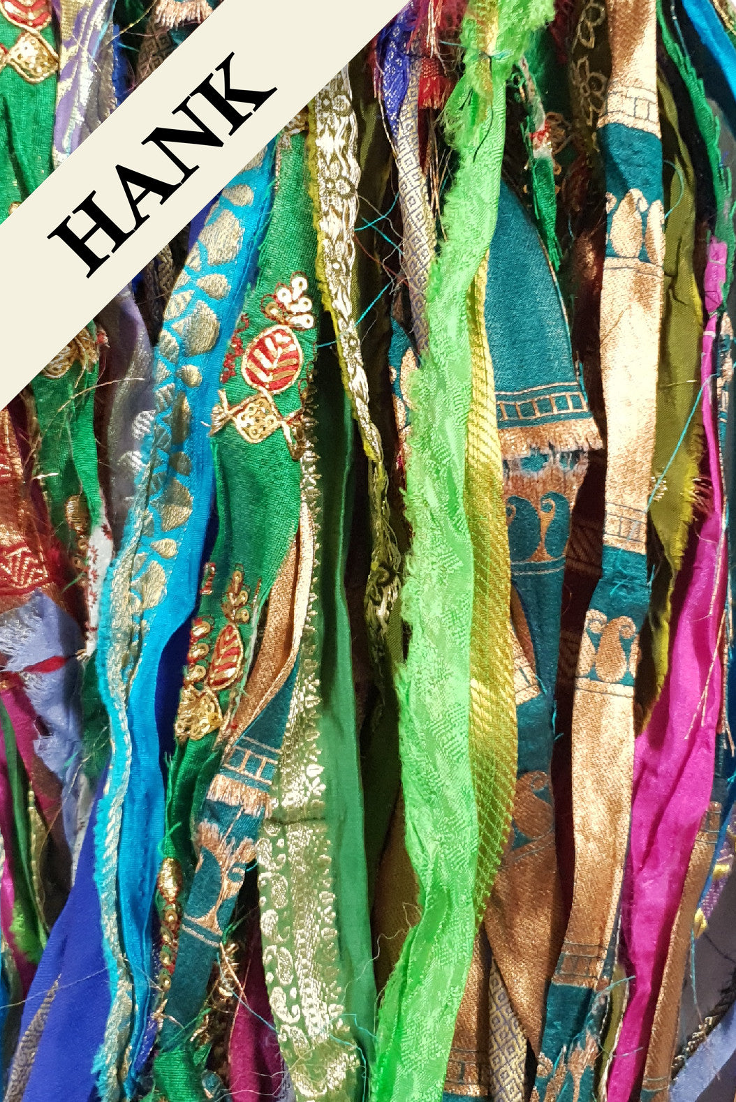 Reclaimed Sari Ribbon Hank - Unique - YC