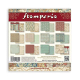 Stamperia Mini Scrapbooking Pad - 8in x 8in Backgrounds Selection - Christmas Greetings
