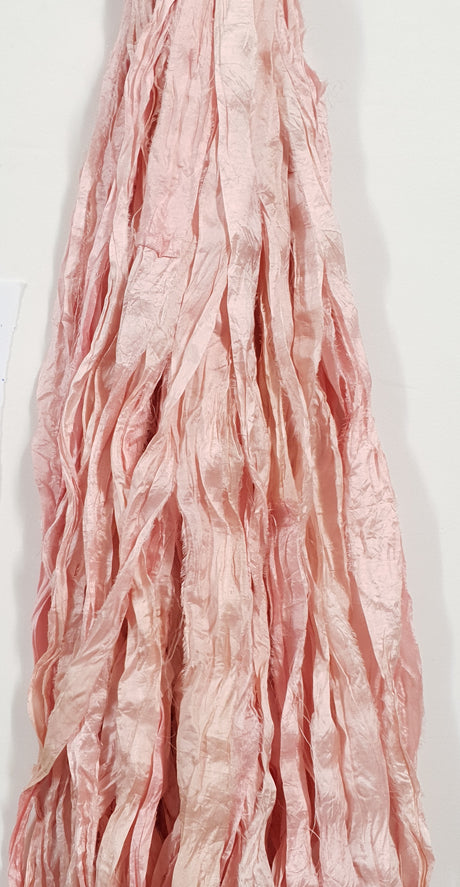 Reclaimed Sari Silk Ribbon - Ballet - 5m Pack