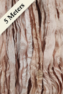 Reclaimed Sari Silk Ribbon - Blush - 5m Pack