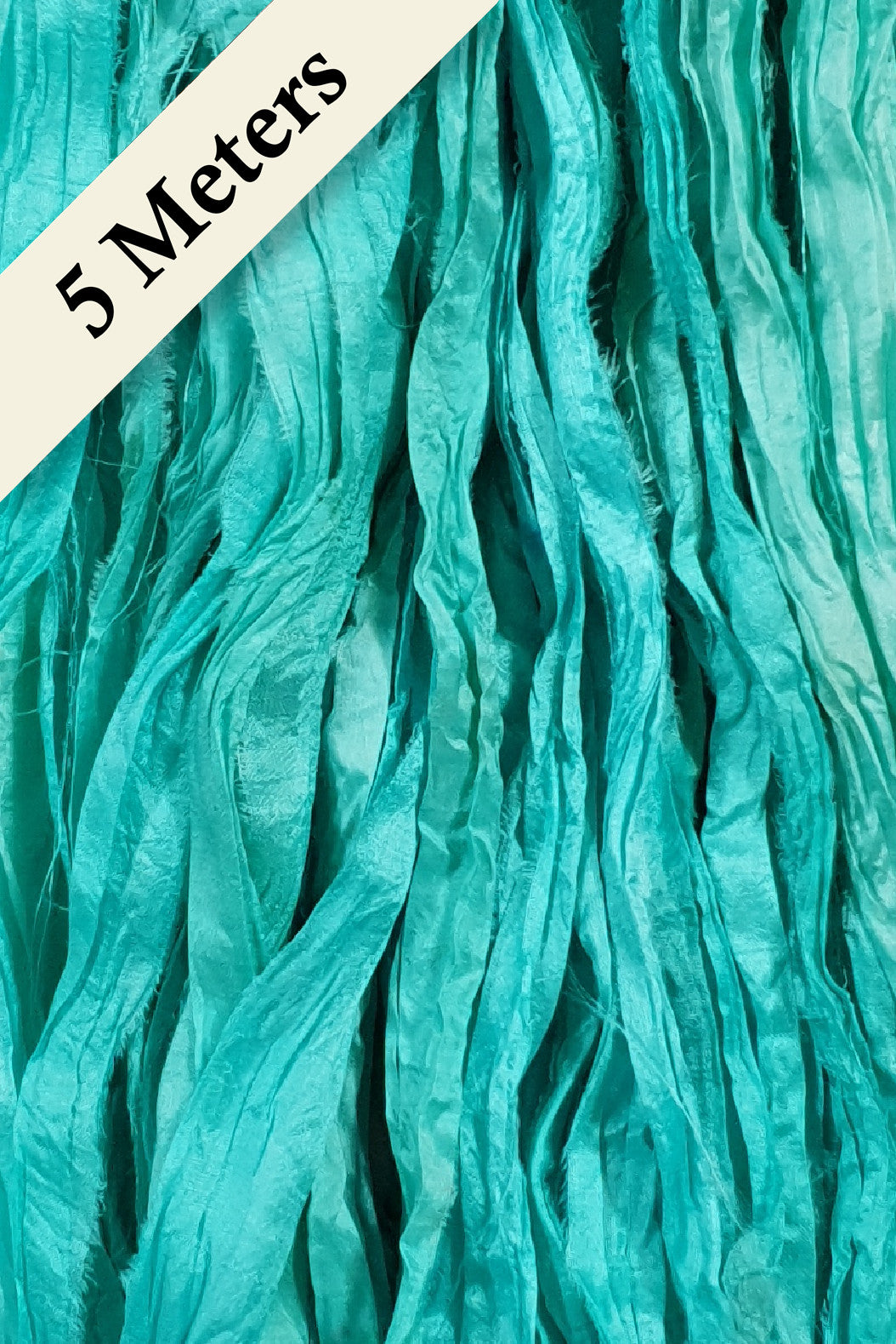 Reclaimed Sari Silk Ribbon - Caribbean - 5m Pack
