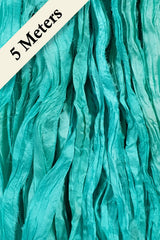 Reclaimed Sari Silk Ribbon - Caribbean - 5m Pack