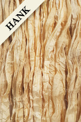 Reclaimed Sari Silk Ribbon - Creme Broulee - Hank