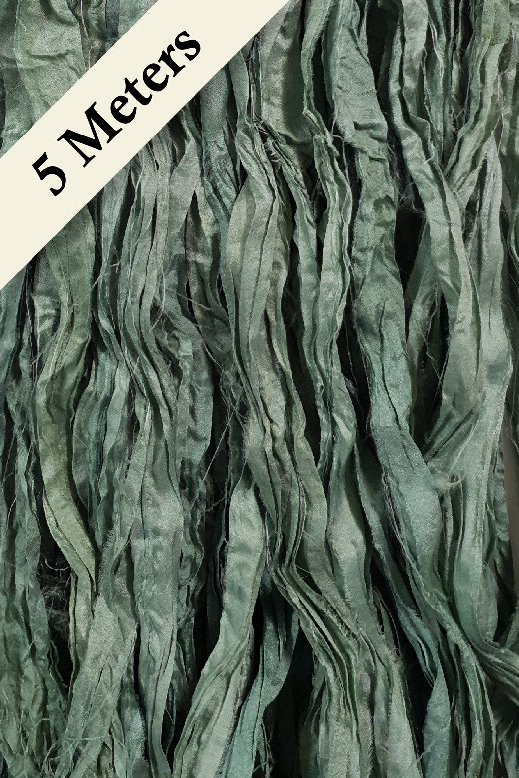 Reclaimed Sari Silk Ribbon - Hemlock - 5m Pack