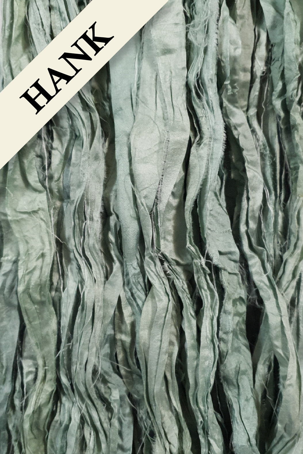 Reclaimed Sari Silk Ribbon - Hemlock - Hank
