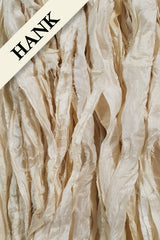 Reclaimed Sari Silk Ribbon - Ivory - Hank