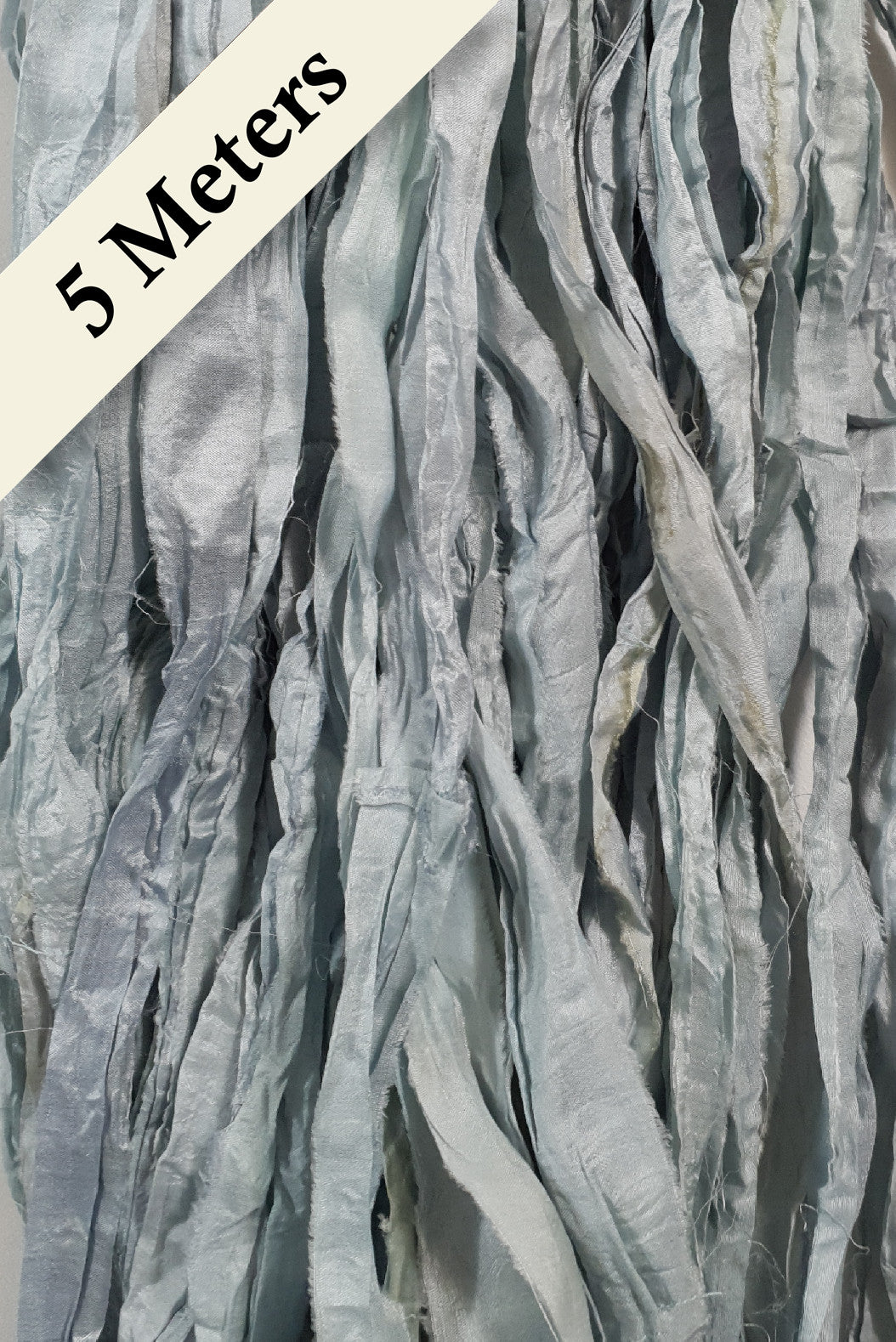 Reclaimed Sari Silk Ribbon - Jack Frost - 5m Pack