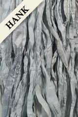 Reclaimed Sari Silk Ribbon - Jack Frost - Hank