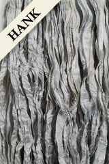 Reclaimed Sari Silk Ribbon - Mercury - Hank