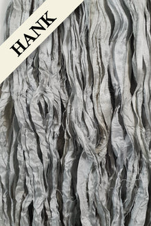 Reclaimed Sari Silk Ribbon - Mercury - Hank