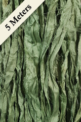 Reclaimed Sari Silk Ribbon - Moss - 5m Pack