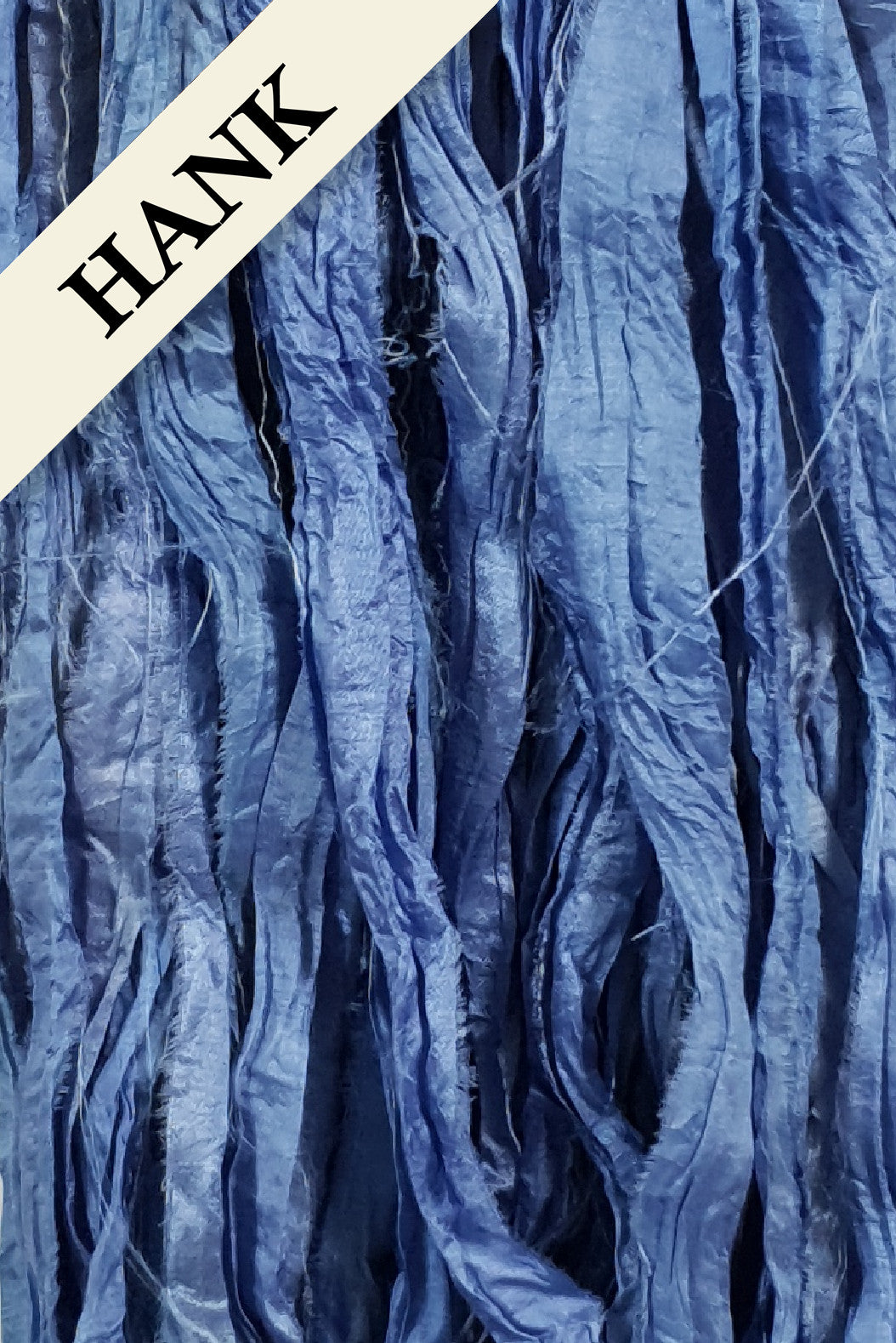 Reclaimed Sari Silk Ribbon - Pacific - Hank