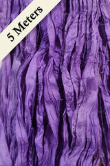 Reclaimed Sari Silk Ribbon - Pansy Purple - 5m Pack