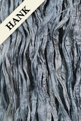 Reclaimed Sari Silk Ribbon - Pewter - Hank
