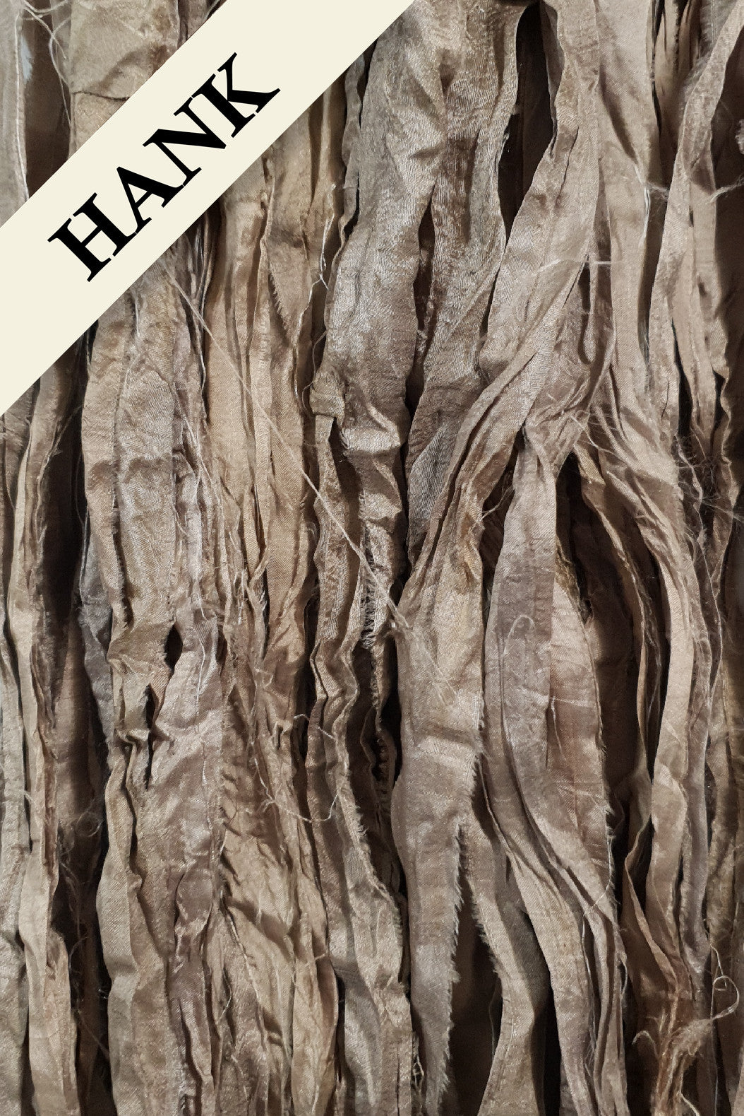 Reclaimed Sari Silk Ribbon - Riverstone - Hank