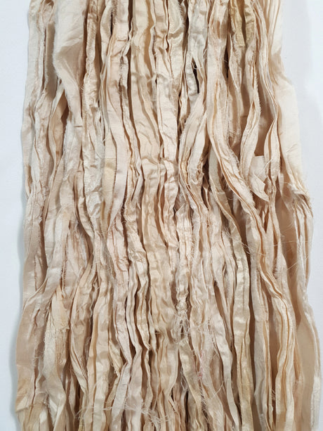 Reclaimed Sari Silk Ribbon - Sand Dune - 5m Pack