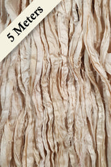 Reclaimed Sari Silk Ribbon - Sand Dune - 5m Pack