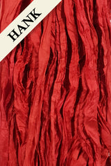 Reclaimed Sari Silk Ribbon - Scarlet - Hank