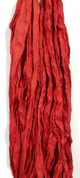 Reclaimed Sari Silk Ribbon - Scarlet - 5m Pack