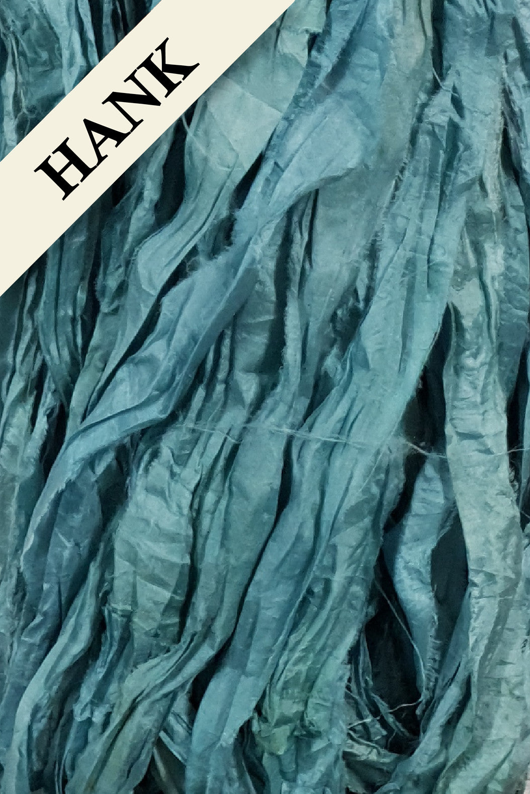 Reclaimed Sari Silk Ribbon - Seafoam - Hank