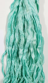 Reclaimed Sari Silk Ribbon - Serenity - Hank