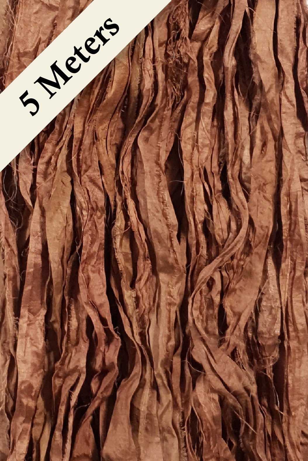 Reclaimed Sari Silk Ribbon - Sienna - 5m Pack