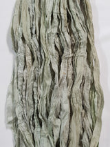 Reclaimed Sari Silk Ribbon - Silver Sage - 5m Pack