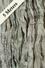 Reclaimed Sari Silk Ribbon - Silver Sage - 5m Pack