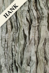 Reclaimed Sari Silk Ribbon - Silver Sage - Hank