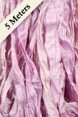 Reclaimed Sari Silk Ribbon - Sweet Pea - 5m Pack