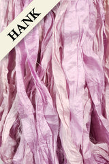 Reclaimed Sari Silk Ribbon - Sweet Pea - Hank