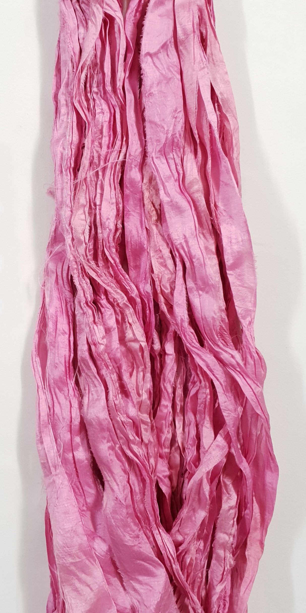 Reclaimed Sari Silk Ribbon - Tulip - Hank