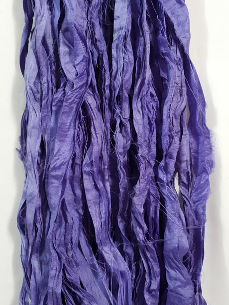 Reclaimed Sari Silk Ribbon - Wisteria - Hank