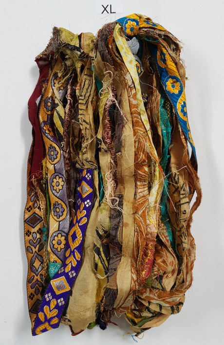 Reclaimed Sari Ribbon Hank - Unique - XL