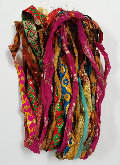 Reclaimed Sari Ribbon Hank - Unique - XN